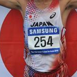 Men - 50 km - Takayuki Tanii festaggia la vittoria