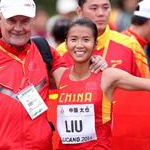 Women - 20 km - Sandro Damilano e Liu Hong felici dopo la gara