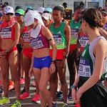 20 km women - The start