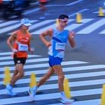 20 km men - Stano and Ikeda before 19th km (from JPN TV)