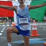 20 km men - Stano with the flag of Italy