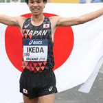 Men 20km:  Ikeda celebrates the victory