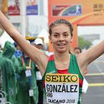 Women U20 10km: Gonzalez celebrates the victory