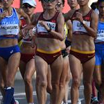20 km women - Leading pack