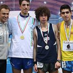 Men - Il podio dei 5000 Junior: Stefano Mansutti, Gregorio Angelini, Andrea Agrusti (by Giancarlo Colombo)