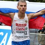 Men - 20 km - Aleksandr Ivanov festeggia l'argento ed il personal best