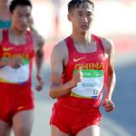 20km men - Wang Zhen force the pace