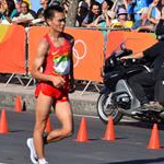 20km men - Cai Zelin is leading