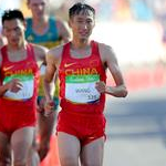 20km men - Wang Zhen force the pace