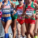 Women 20km - The leading pack