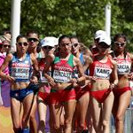 Women 20km - The leading pack
