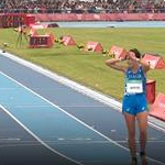 1st stage - 5.000m track walk girls: Simona Bertini (ITA) after the arrival