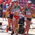 Women U20 10km: a phase of the race