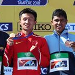 Men U20 10km: race podium