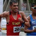 Men 50km - Villanueva (262), and Lopez during the race