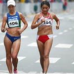 Women 50km - Nair Da Rosa (BRA) and Yoci Caballero (PER) during the race