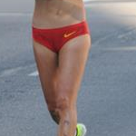 20 km women - Liu Hong during the race (photo by Manolo Teixeiro - ESP)