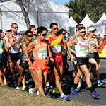 20 km men - The pack at 2nd lap (by Jeff Salvage - USA)