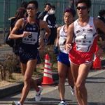 Men - Morioka, Arai, Tanji e più dietro Matsunaga durante la gara