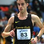 Men 5.000 indoor: Francesco Fortunato during the race
