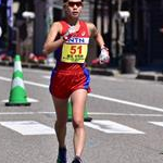 35km Women: Serena Sonoda (1st) during the race