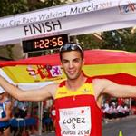 Men - 20 km - Miguel Angel Lopez (ESP) after the victory