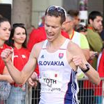 Men - 20 km - Matej Toth celebrates second place (by Philipp Pohle - GER)
