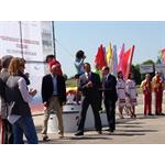 20 km. - Damilano, il Presidente della Chuvasia e il Presidente della Federazione Russa dopo la premiazione della gara donne (by Nicola Maggio)