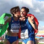 Women: The hug between Ciabini and Stella