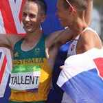 50 km - Matej Toth congratulates Jared Tallent (by Giancarlo Colombo per Fidal)