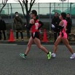 Women 20 Km - Okada (104) followed by Inoue (101) during the race