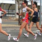 Men 20 km - Kay Kobayashi in front of the leading group