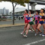 Women 5 km Junior - In the leading Minemura (401-1st), Wada (417-4th), Sakurai (411-2nd), Yagi (415-3rd)  