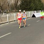 Women - 20 km - Duan Dandan (206 - DNF) e Lu Xiuzhi during the race