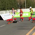 Men - 20 km - Wang Zhen, Cai Zelin e Chen Ding in turn around North East
