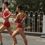 Women - 20 km - Nie Jingjing e Liu Hong during the race