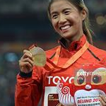 20 km Women - Liu Hong sul podio (photo by Getty Images)