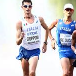 50 km Men - Matteo Giupponi, Marco Den Luca e Luis Fernando Lopez durante la gara