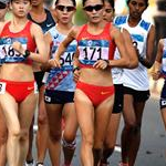 20km women: leading pack (Prokerala - Xinhua/Ding Ting/IANS)