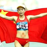 20km women: Jiang Jiayu celebrates (Prokerala - Xinhua/Ding Ting/IANS)
