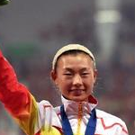 Women - 20 km - Lu Xiuzhi sul podio con i fiori